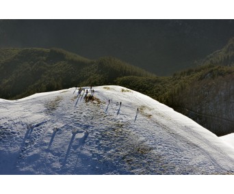 Nieve en el monte Ganekogorta